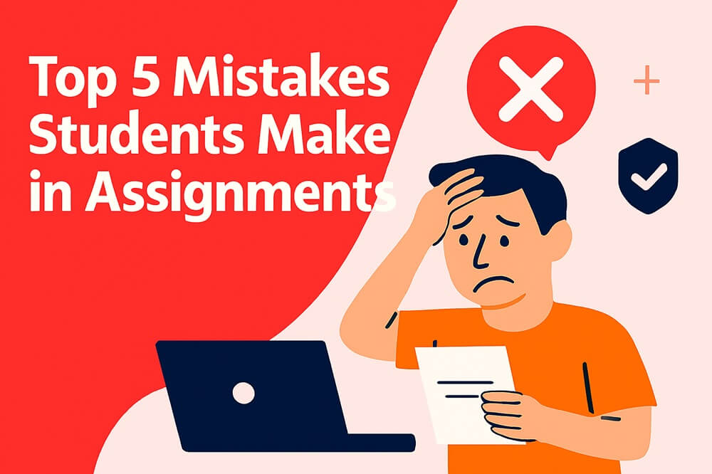 student making assignment mistakes